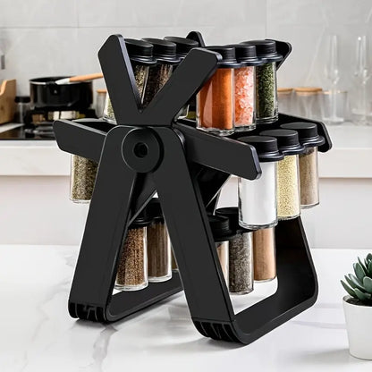 ✨✨Descubre la solución perfecta para mantener tu cocina organizada y elegante con el Organizador Giratorio de Especias con 18 Tarros. ✨✨✨